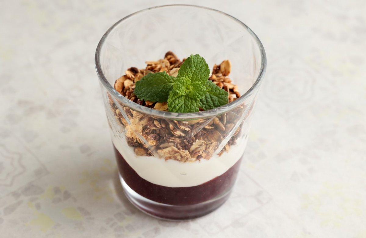 Parfait de frutas vermelhas
