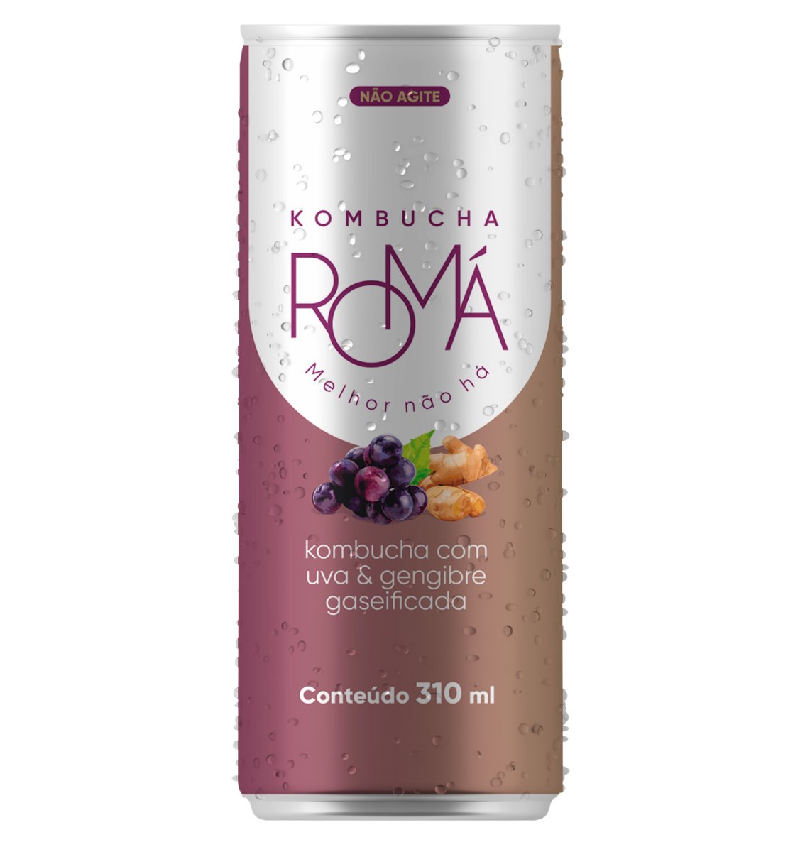 Kombuchá Uva e gengibre