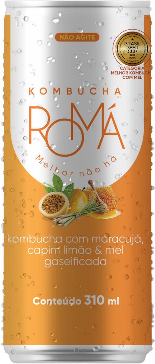 Kombuchá Maracujá, capim limão e mel