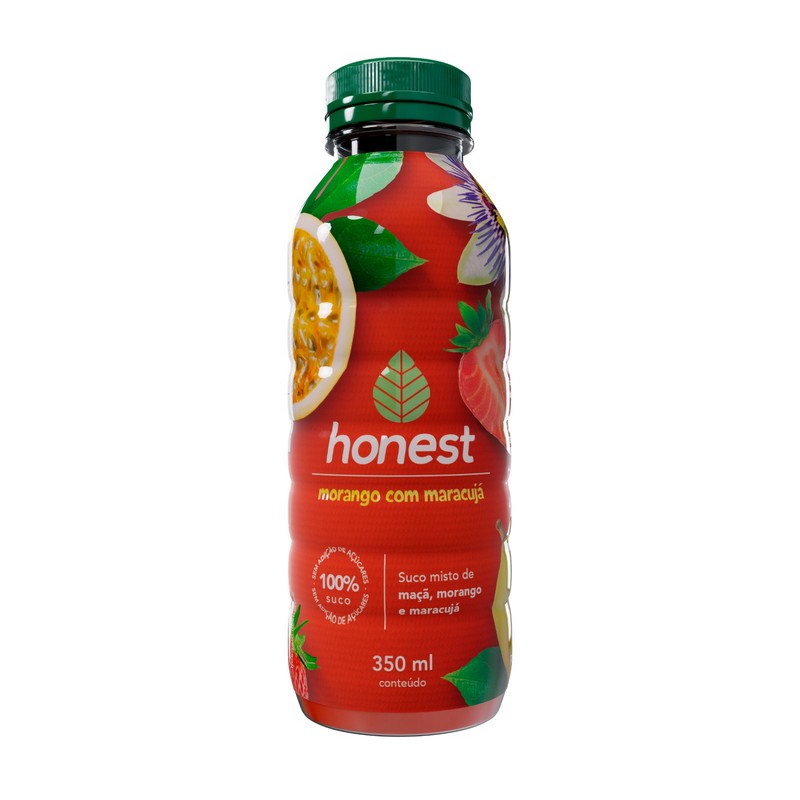 Honest morango com maracujá